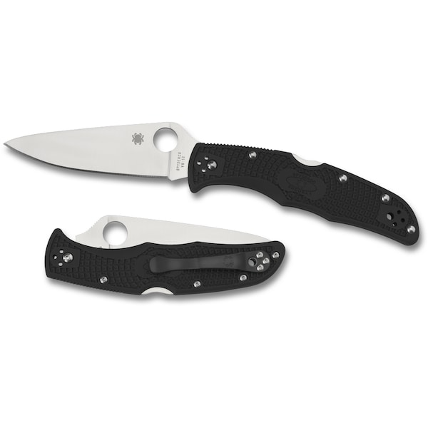Spyderco 2024 Spyderco Endura 4 Lightweight Black Flat Ground Plain SPY-C10FPBK - main
